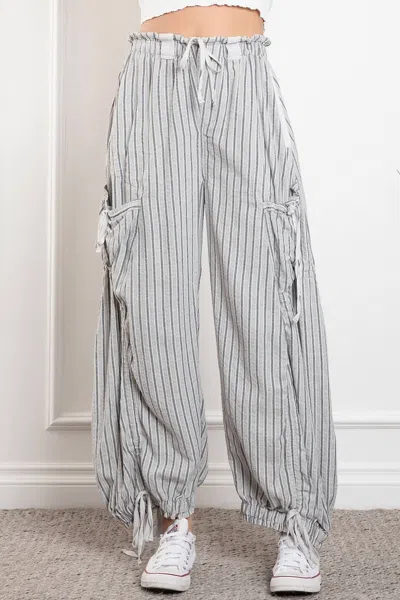 Blue Velvet Lobby Cargo Joggers In Grey In Gray
