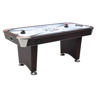 Blue Wave 6 Ft. Midtown Ii Air Hockey Table With Led Scoring Dark Cherry In Black