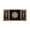 Blue Wave Hathaway Drifter Solid Wood Dartboard & Cabinet Set Rustic Oak