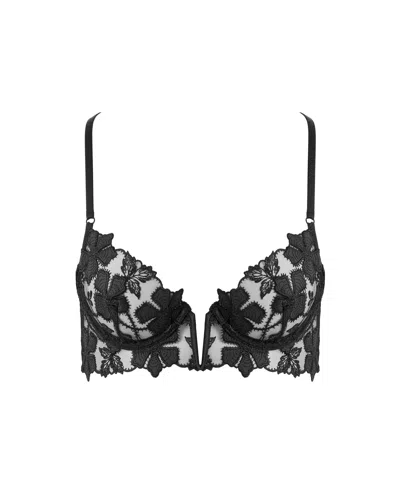 Bluebella Alara Floral Longline Bra Black