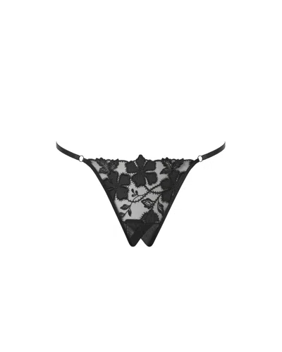 Bluebella Alara Floral Open Brief Black