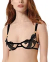 Bluebella Annabel Wired Bow Bra In Black