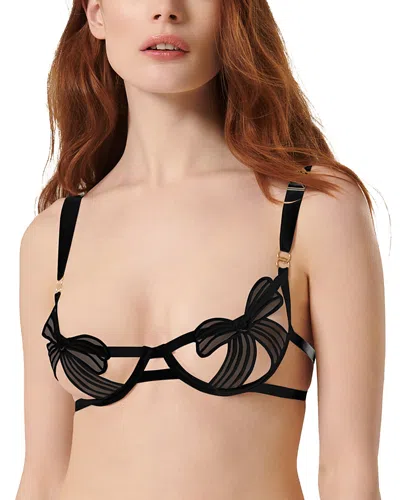 Bluebella Annabel Wired Bow Bra In Black