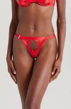 Bluebella Ariana Thong With Strapping Details In Red