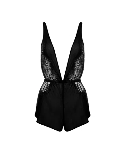 Bluebella Augusta Luxury Satin Teddy Black