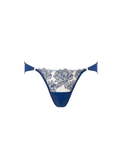 Bluebella Avery Floral Embroidered Brief Navy Peony