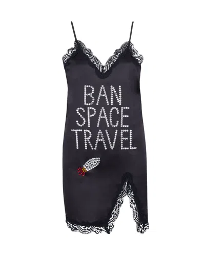 Bluebella Bb X Ashish Ban Space Travel Chemise In Black
