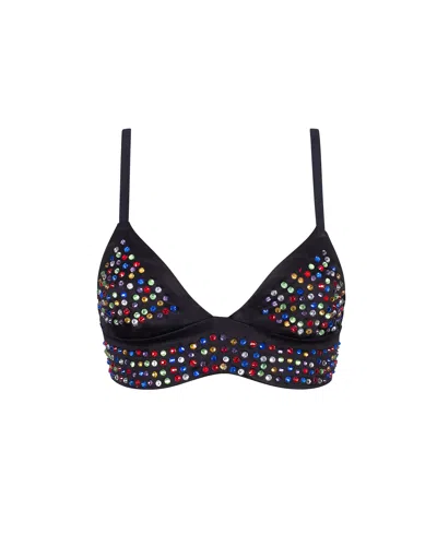 Bluebella Bb X Ashish Multicolour Diamante Satin Soft Bralette