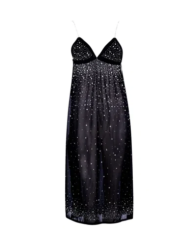 Bluebella Bb X Ashish Ombre Long Chemise In Black