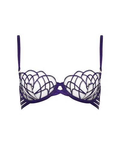 Bluebella Beatrix Wired Bra Acai Purple/sheer In Blue