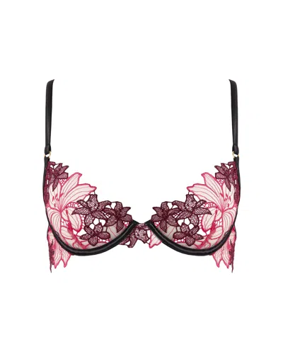 Bluebella Calantha Floral Bra Cherry Lacquer/virtual Pink In Multi