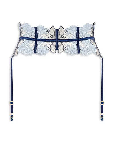 Bluebella Calantha Waspie Suspender Garter Belt In Metallic