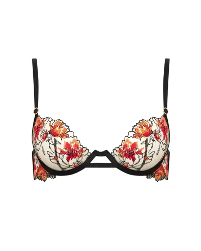 Bluebella Calista Wired Bra Black/red In Multi