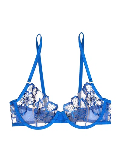 Bluebella Catalina Wired Bra In Egyptian Blue Sheer