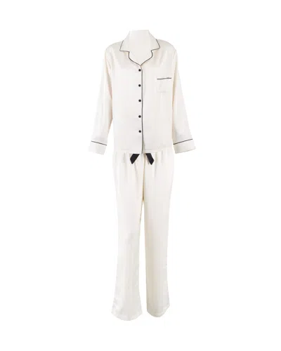 Bluebella Claudia Shirt And Trouser Set White/black In Multi