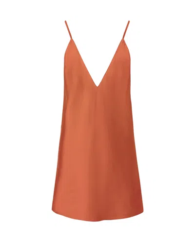 Bluebella Clea Satin Chemise Baked Clay In Brown