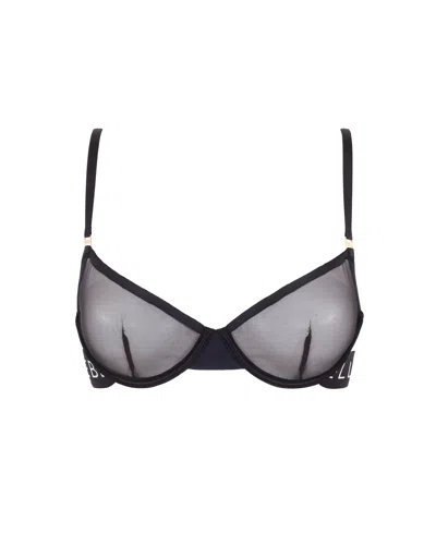 Bluebella Naomi Mesh Underwire Bra In Black
