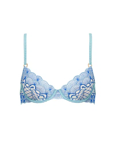 Bluebella Elina Wired Bra Egyptian Blue/island Paradise Blue/sheer In Multi