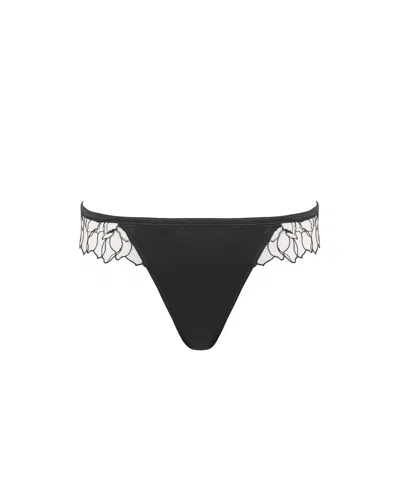 Bluebella Fern Luxury Satin Brief Black