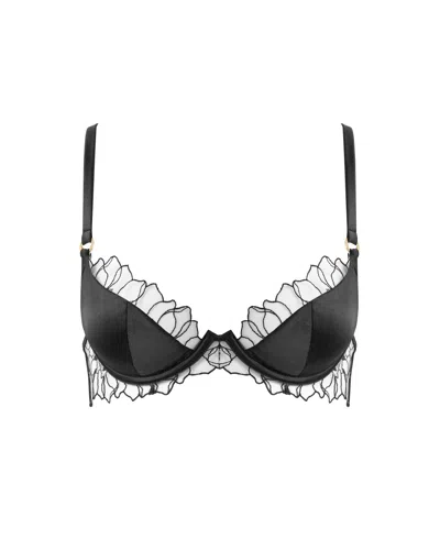 Bluebella Fern Luxury Satin Moulded Bra Black