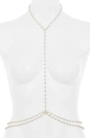 Bluebella Imitation Pearl Harness In White