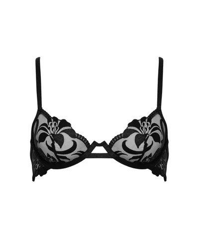 Bluebella Leonora Floral Embroidered Bra Black