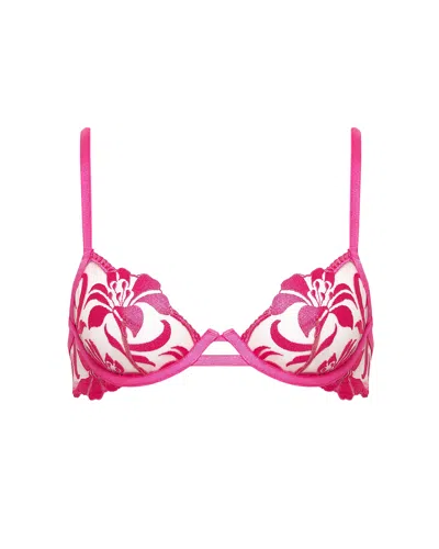 Bluebella Leonora Wired Bra Fuchsia Pink/sheer