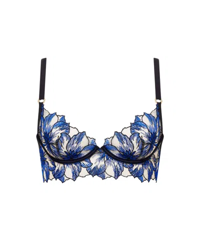 Bluebella Lyandra Floral Embroidered Bra Blue