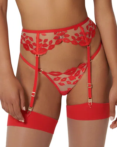 Bluebella Marian Garter Belt In Tomato Red