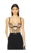 Bluebella Marisa Bodysuit In Black & Sheer