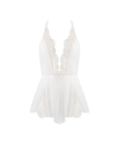 Marisa Chiffon Sheer Teddy White from Bluebella