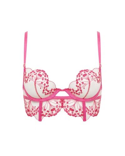 Bluebella Marisa Embroidered Sheer Bra Pink
