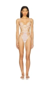 Bluebella Marisa Wired Bodysuit In White & Sheer