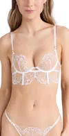 Bluebella Marisa Longline Underwire Bra In White/sheer