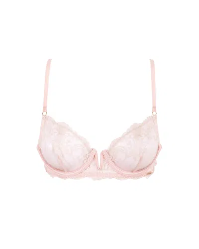 Bluebella Marseille Embroidered Sheer Bra Pink