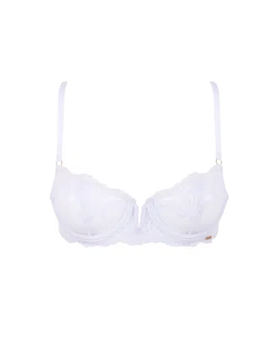 Bluebella Marseille Embroidered Sheer Bra White In Multi