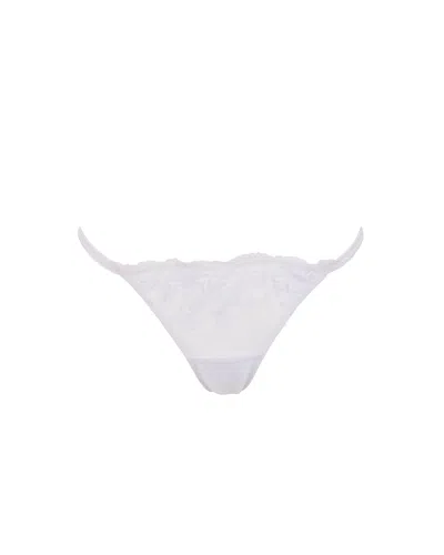 Bluebella Marseille Embroidered Sheer Brief White In Multi