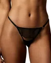 Bluebella Tallulah Geo Crochet Thong In Black In Black
