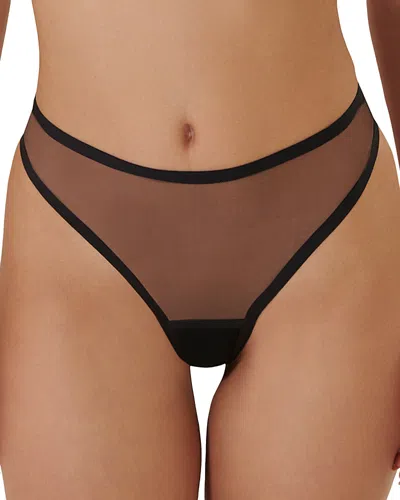 Bluebella Naomi High Waist Thong Panties In Black