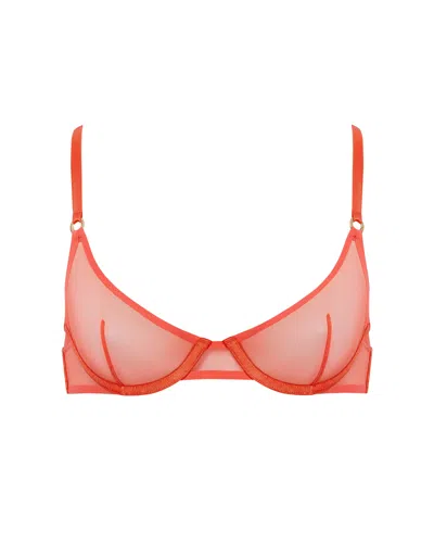Bluebella Naomi Mesh Bra Coral In Multi