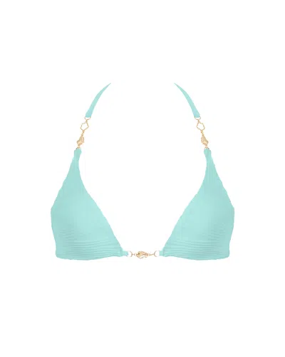 Bluebella Orta Triangle Bikini Top Island Paradise Blue In Multi