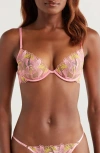 Bluebella Patrice Embroidered Underwire Bra In Pink