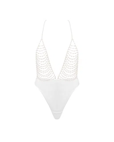 Bluebella Pearl Bodysuit In White