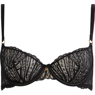 Bluebella Peyton Embroidered Underwire Bra In Black