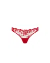 Bluebella Samara Embroidered Brief Red In Red