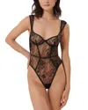 Bluebella Marseille Wired Thong Bodysuit In Black