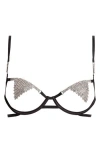 Bluebella Susu Embellished Open Cup Underwire Bra In Multi