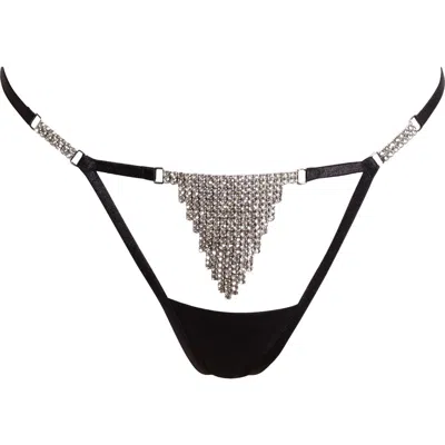 Bluebella Susu Embellished Thong In Black