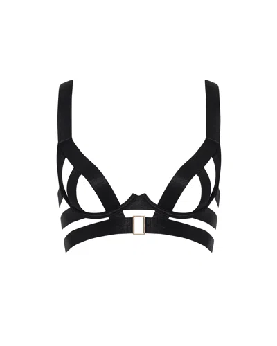 Bluebella Trinity Open Strappy Bra Black