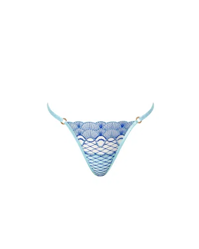 Bluebella - Us Bluebella Elina Thong Egyptian Blue/island Paradise Blue/sheer